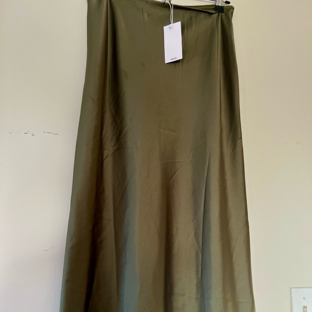 Mango Satin Maxi Skirt